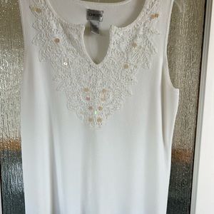 Chicos sequined tank top